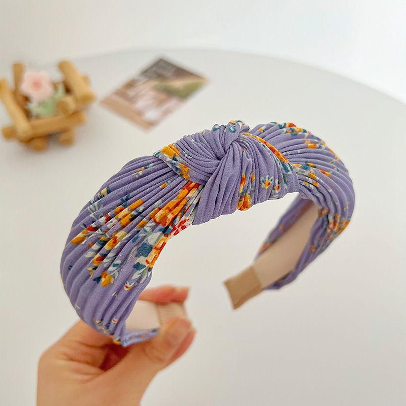 Headdress Fashion Accessory Gentle Temperament Headband Female Printed Fabric Hair