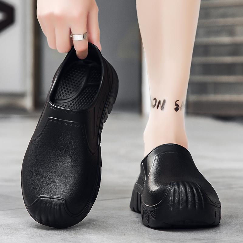 Men Women Eva Chef Shoes Non-Slip Waterproof Oil-Proof Shoes Comfortable Workers Slippers Outdoor Fishing Shoes Size 39-45