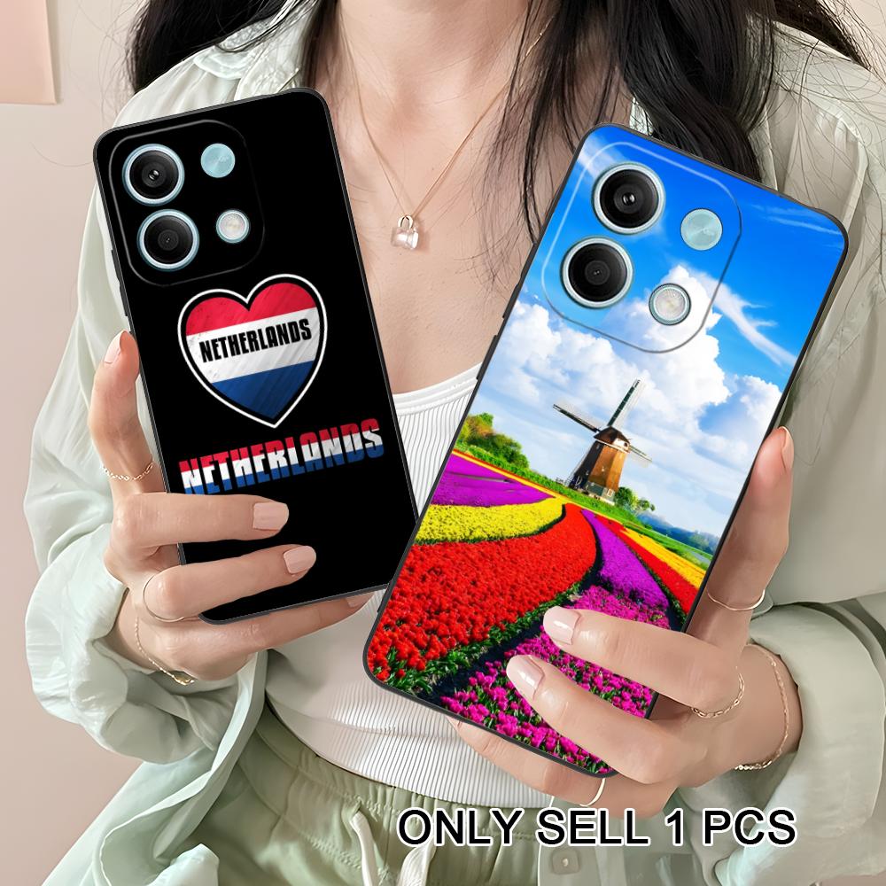 Netherland Dutch Flag Matte TPU Mobile Phone Case for Xiaomi Redmi Note 14 13 12 11 S Pro Plus 4G 5G Colorful Printing Cover