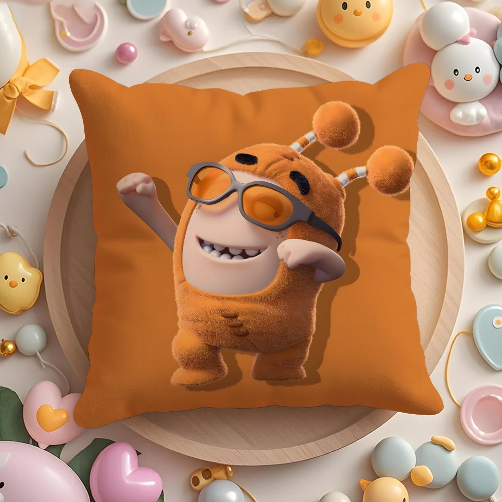 

Мультяшна наволочка для подушки O-Oddbods - Для дому та автомобіля, Багатоцільова, Двостороння, М яка та міцна для щоденного використання 40X40cm