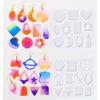 Geometric Earring Mold DIY Necklace Pendant Flower Crystal Epoxy Resin Molds
