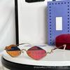Luxury designer half-frame retro sunglasses, prismatic sunglasses, men's and women's European and American trend retro glasses S