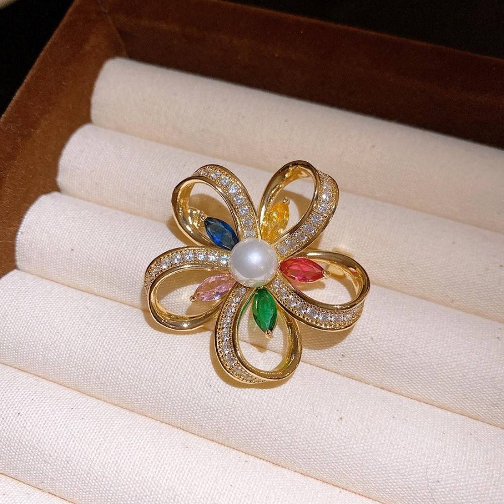 Chest Flower Long Leaf Pin Flower/Bow/Cherry/Starfish Metal Brooch Ginkgo Leaf Brooch Banquet