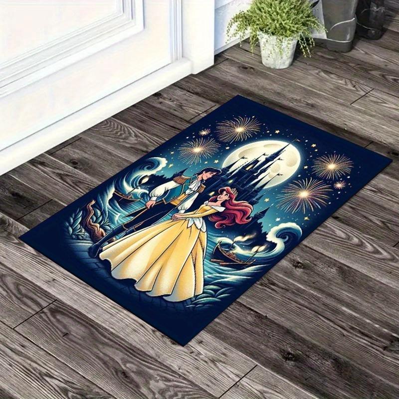 

1pc Princess Pattern Area Rug Soft Flannel for Living Room, Office, Bedroom, Outdoor and Camping, Sofa Coffee Table 60cm by 90cm