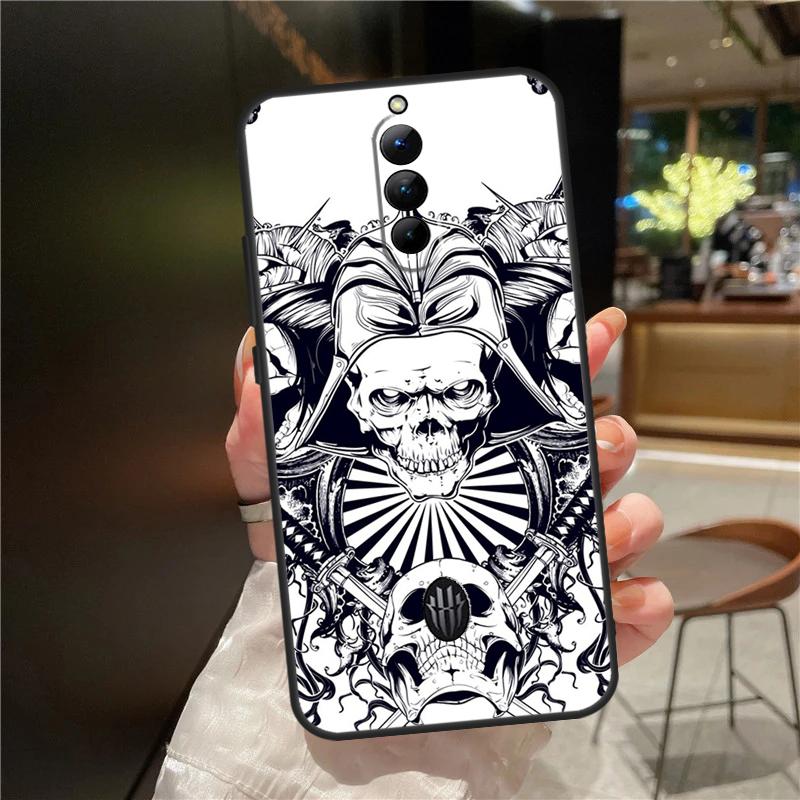 Samurai Mask Demon Case For ZTE Nubia Red Magic 10S 9S 8S 10 9 8 11 Pro Plus 6 7 6S 7S For RedMagic 10 Air Cover