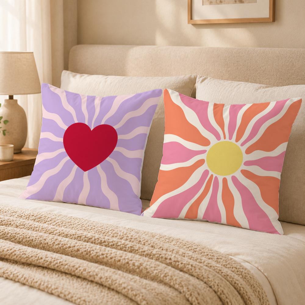 Art Abstract geometric Cushion Cover Double-Sided Printed Pillow Cover Hypoallergenic Dust-Mite Proof