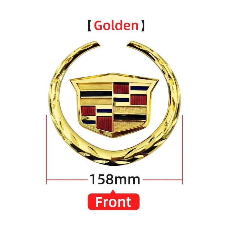 Car Rear Trunk Boot Front Head Grille Badge ABS Plastic Chrome 3D Logo Emblem for Cadillac SRX ATS XTS Auto Sticker Accessories