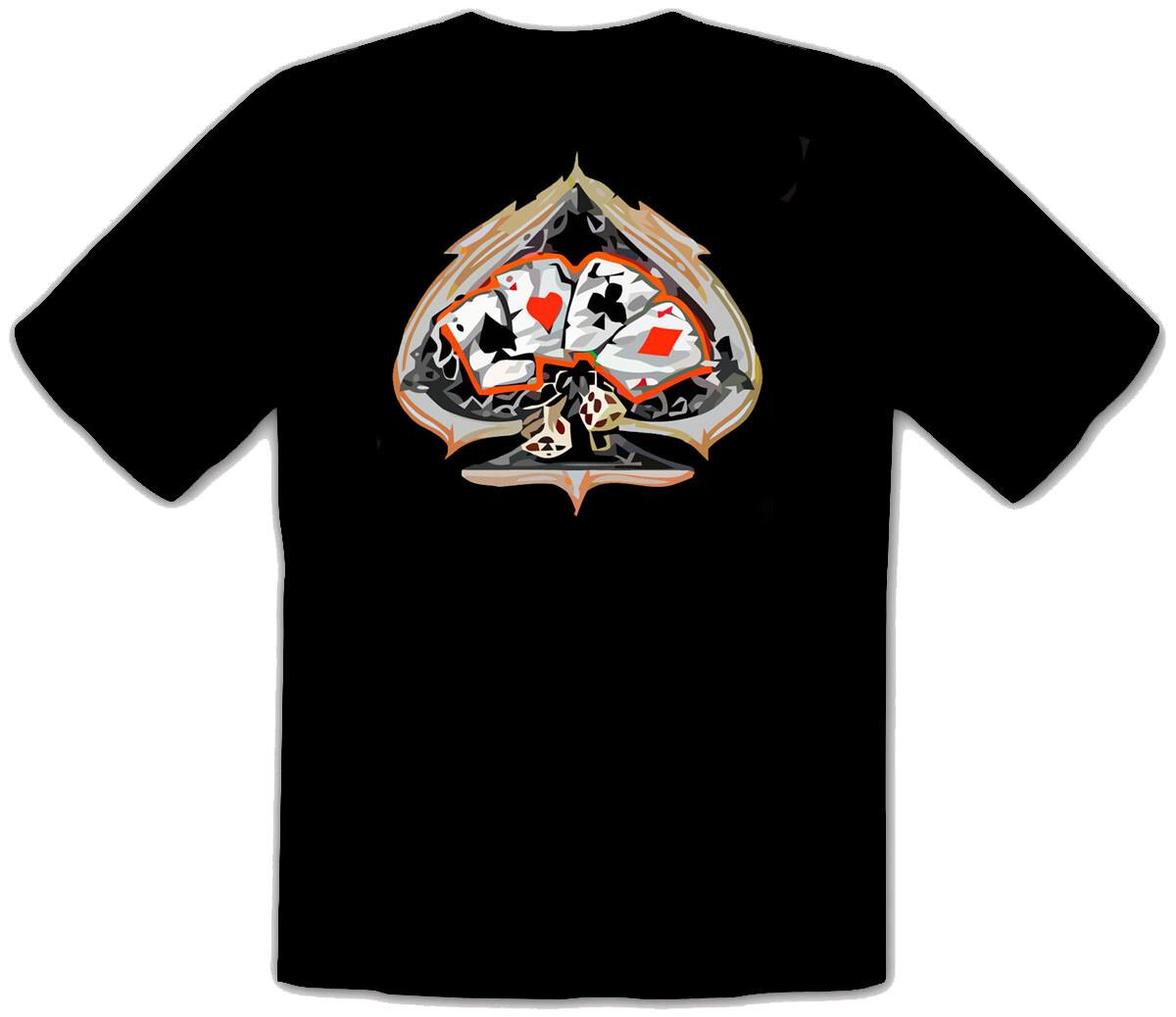 26 Hot Rod Poker Rockabilly Tattoo Black T-Shirt -293- Unisex T-Shirt XXXL