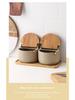 Japanese Ceramic Seasoning Jar Set with Bamboo Lids - Home & Restaurant Use
