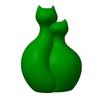 3D-gedruckte Katzenvase, Minimalistische nordische Stil Blumenarrangement Vase, Umarmende Katze Blumenvase, Dekorative Katzenpaar Vase Haus Büro Geschenk