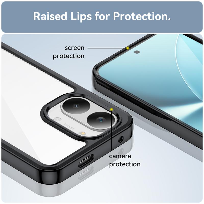 Pro Xiaomi POCO X8 Pro X8 Pro Max Pouzdro Průhledná Pevná PC Záda + Měkký TPU Nárazník Ochrana Čočky Fotoaparátu Průhledný Kryt