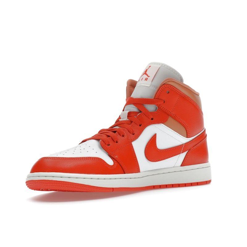 Air Jordan 1 Mid Cosmic Clay Women Sneakers Orange Summit-White Amber-Brown BQ6472-108