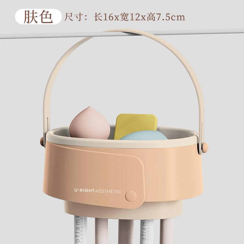 Makeup Brush Cleaning Bowl with Drying Rack Integrated Beauty Sponge Blender Cleaner Storage Holder All-in-one Cosmetic Washing & Drying Tool Set