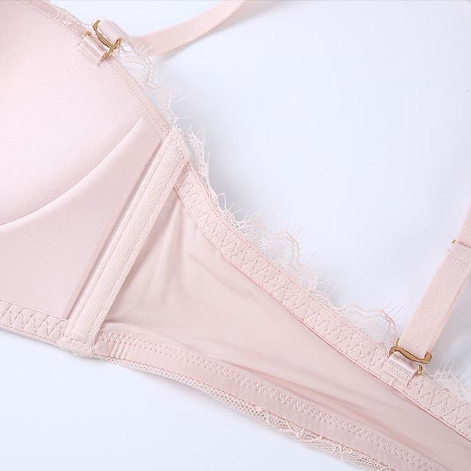 French Style No-wire Suit Sexy Lace Small Chest Push-up Bra Underwear Bra Comfortable Breathable Tube Top
