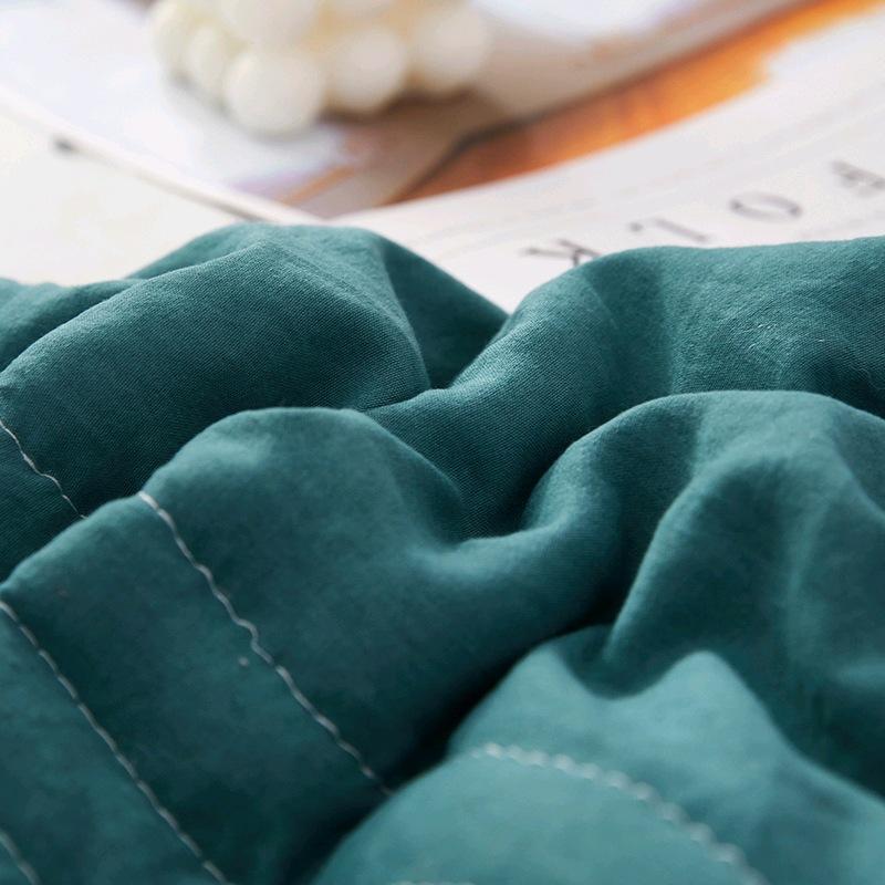 Solid Color Washed Cotton Summer Cool Quilt with Air Conditioning, Children's Quilt, Double Person Student Thin Quilt, Summer Cool Quilt