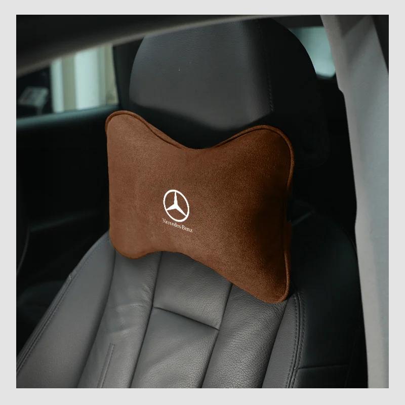 Car Safety Headrest Neck Pillow Accessories For Mercedes Benz W205 W204 W203 W212 GLC CLA GLA AMG C180 C200 C300 C63 Coupe C43