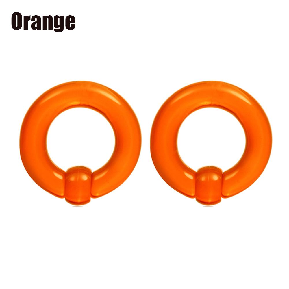 Pair Acrylic BCR Captive Bead Ring Big Large Size Ear Tunnel Plug Expander Gauges Nose Septum Ring Earring Piercing Body Jewelry