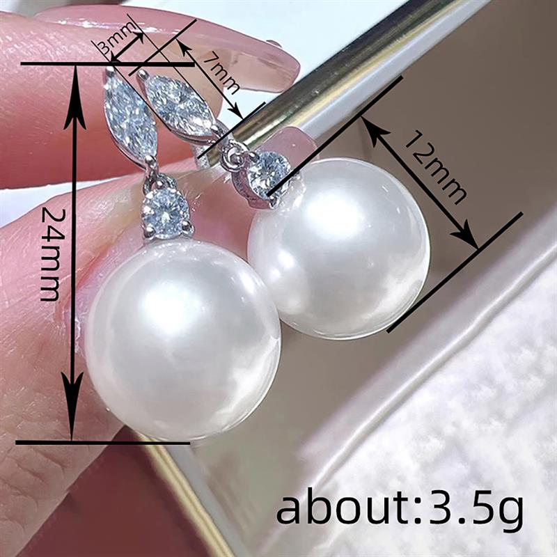 Xiaomi Huitan Imitation Pearl Women Drop Earrings Luxury Wedding Engagement Elegant Accessories Inlaid Shiny CZ Fashion Lady Jewelry