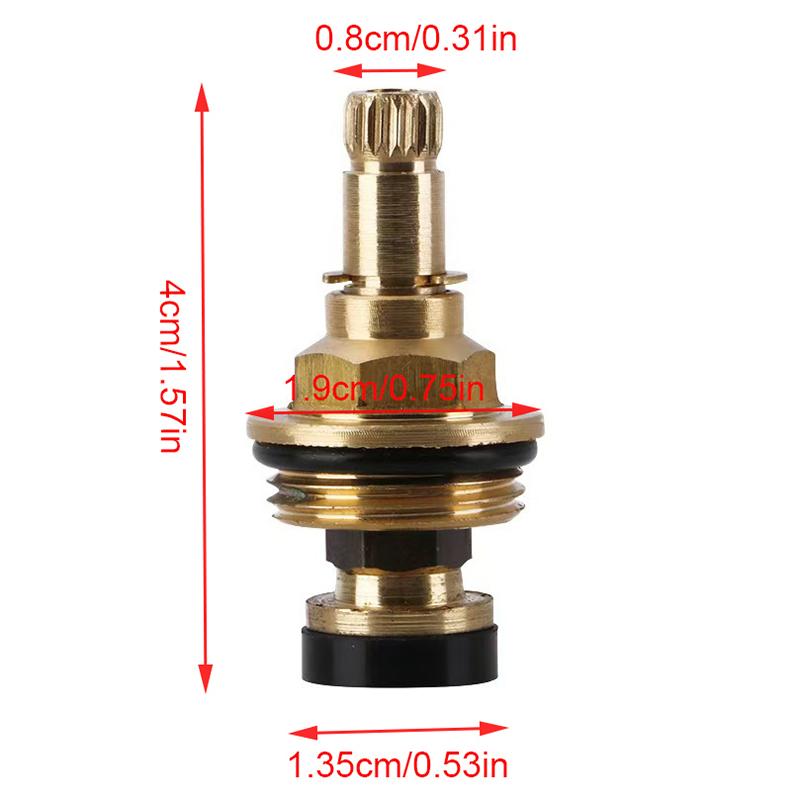

Brass Slow Opening Spool Valve Cartridge G1/2 – for Kitchen Hot/Cold Mixer Taps, Ceramic Disc, Anti-Splash & Durable