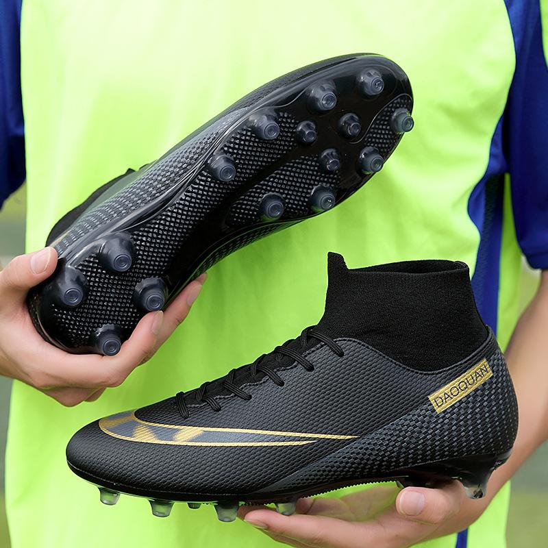 2025 new high-top football shoes AG long nails TF broken nails youth men's and women's shoes training competition sports shoes