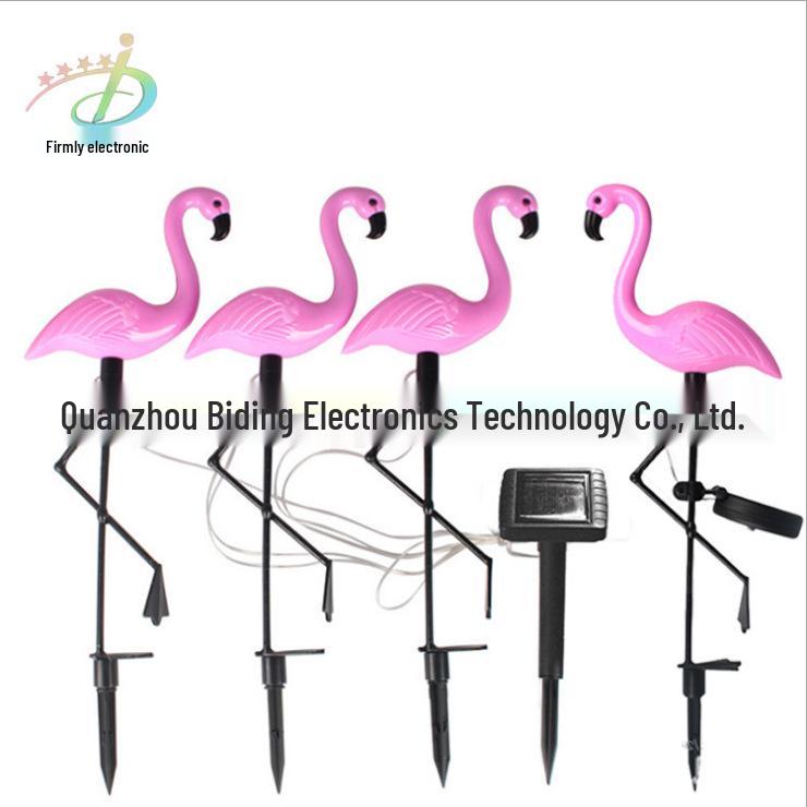 Outdoor Solar Flamingo Neon Light for Garden or Courtyard
