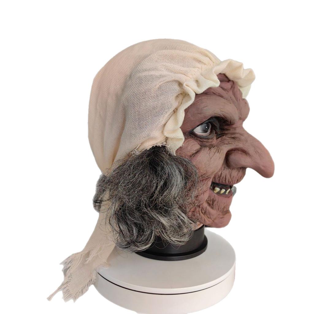 2026New Halloween Witch Mask for Easter cos Horror Witch Costume Headgear with Scary Ghost Face Props