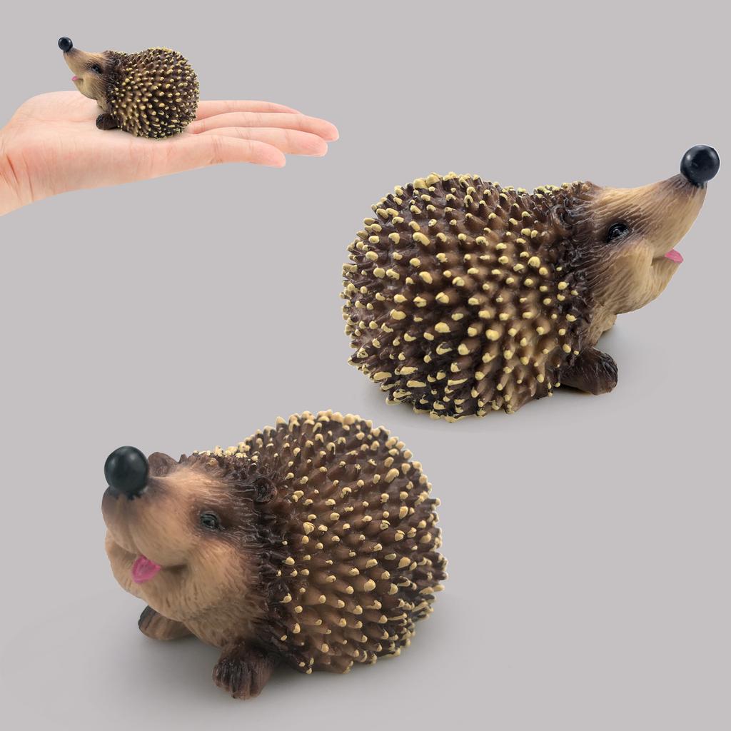 Wild Hedgehog Animal Model, Kids Cognitive Forest Hedgehog Desktop Figure Toy
