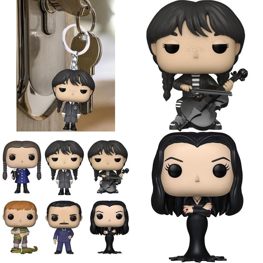 Collectible Addams Family Wednesday Keychain High Quality Acrylic Figure Gift