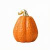 Ceramic Pumpkin Figurine Ribbed Thanksgiving for Desk