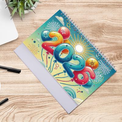Calendario 2026 Set de Calendario de Pintura de Diamantes Kit de Pintura de Diamantes DIY Arte de Diamantes Calendario de Escritorio para Programación de Hogar Oficina Escuela