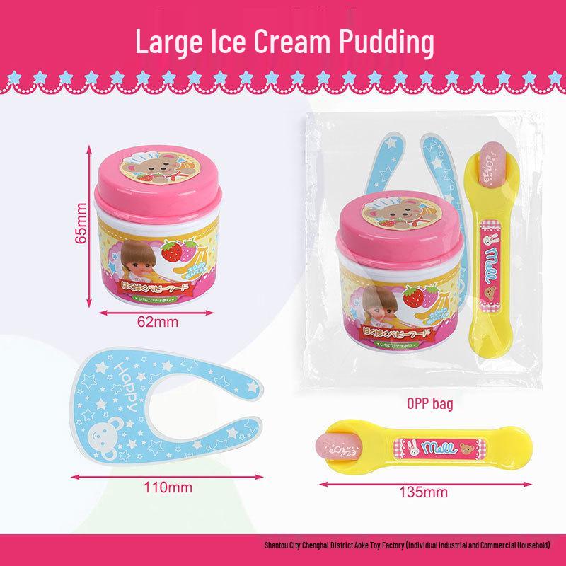 Official Japanese Ramen Pudding Miru - Strawberry Pretend Play Feeding Toy