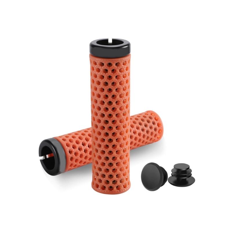 1 Pair Shock Absorbing Mountain Bikes Handlebars End Grip Bicycles Handle Cover Handlebars Grip Hollow Bicycles Grip