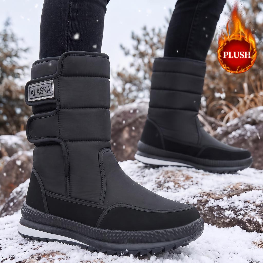 Cotton shoes women's winter velvet thickened high-top snow boots large size outdoor waterproof casual cotton boots