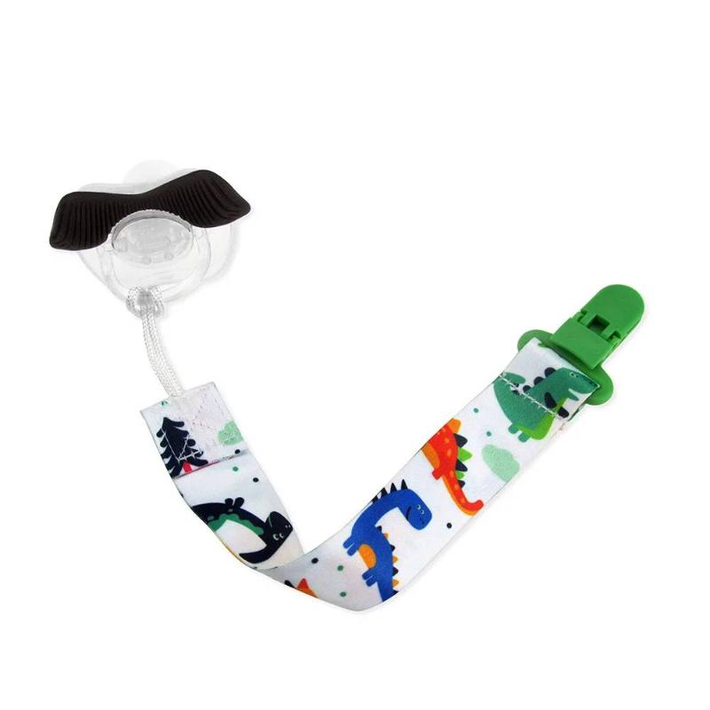Pacifier Holder Clip Baby 3 Pack Cartoon Print Safe Secure Strap for Crawling Playtime and Walks Outdoor