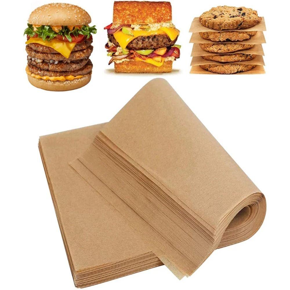 50/100PCS Waterproof Baking Paper Food Grade Baking Sheets New Parchment Baking Sheet  Oven Baking