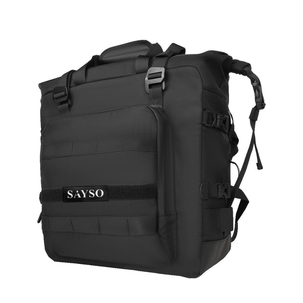 Motorcycle Side Bag Waterproof Saddle 25L-32L Expandable Pannier Bag Quick Release 3D Shape Motorbike Storage Bag 1/2PC