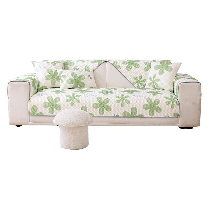 Sofa Cushion Summer Ice Silk Mat Non-Slip Mat Cool Summer Sofa Cover Cover Cloth
