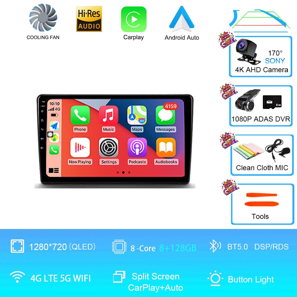 Android 14 Carplay Per Citroen Berlingo 2 B9 Peugeot Partner 2008 2009 2010 -2022 Lettore multimediale per autoradio DSP WIFI +