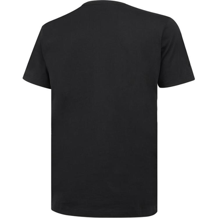 Li-Ning Solid Color Round Neck Comfortable Versatile Breathable Short Sleeve T-Shirt Unisex Tops Black AHSUB97-1