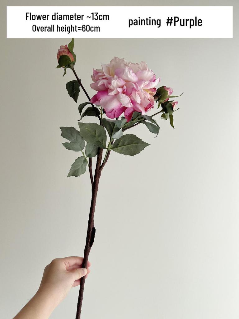 High-Quality Burnt Edge Silk Peony - Artificial Flower for Home Decor & Photography