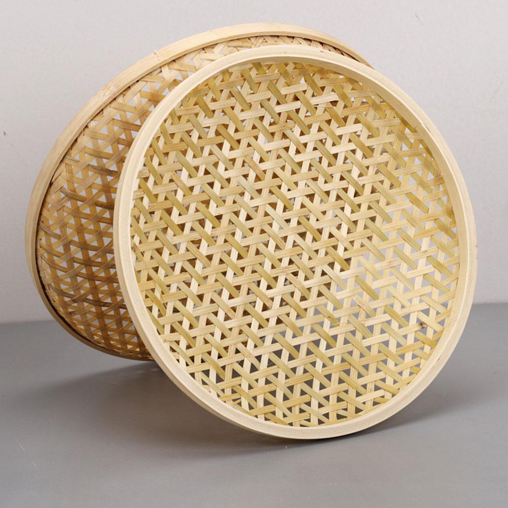 Taca wiklinowa Koszyk tkany z bambusa Talerz na przekąski Przechowywanie (duży rozmiar) Gospodarstwo Domowe Jedzenie Chleb