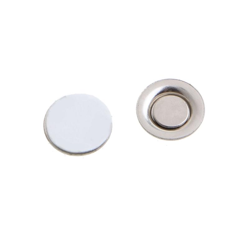 20 PEZZI Distintivo Magnetico Rotondo 1,7 cm / 0,66 pollici Portanomi Adesivi in Ferro Fibbia Accessori per Ufficio Festa Famiglia