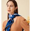 100% Mulberry Silk Square Scarf Double-sided Print Light Luxury Shawl Women Mom Fashion Accessory