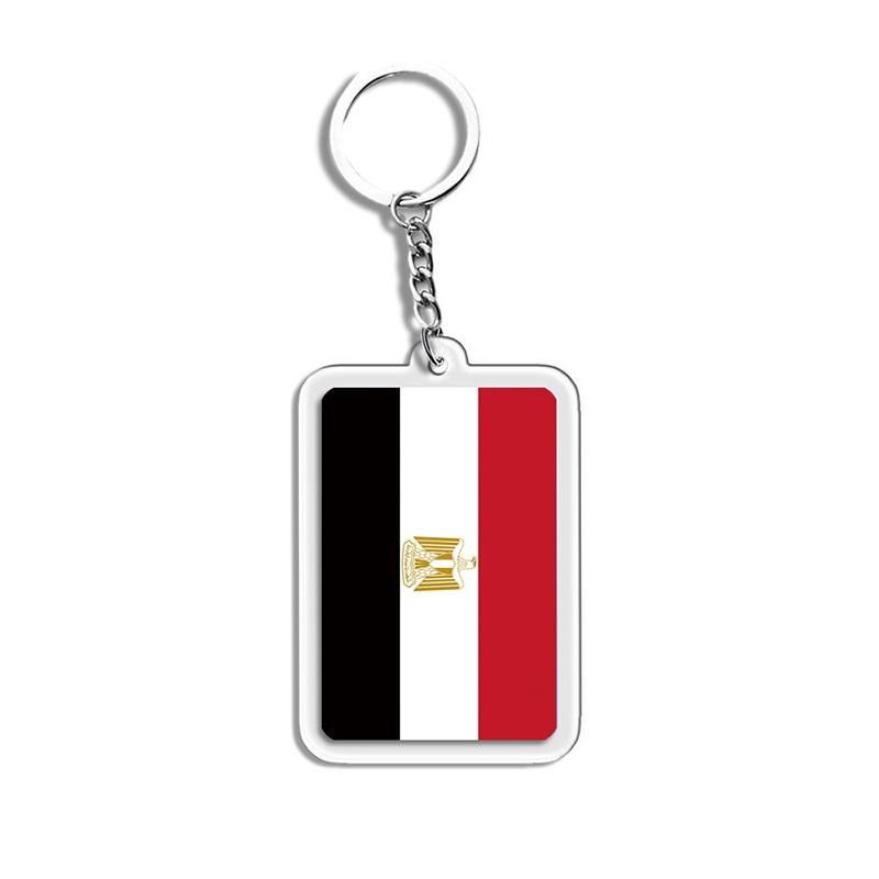 Acrylic Keychain Country Flags Collection United States Spain Russia France For Car Key Bag Gift Souvenir