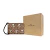 Coach X Peanuts Collaboration 16 Pattern Print Design Coated Canvas Clutch Bag Small Women Clutch Brown Multicolor CBS82-IMY3O