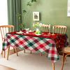 Christmas Tree Presents Christmas Waterproof Rectangular Polyester Tablecloth Decoration Table Cloth for Kitchen Home Decor