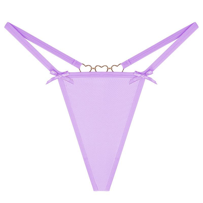 Thong female sexy hollow hot small chain pure cotton crotch breathable low waist women's underwear