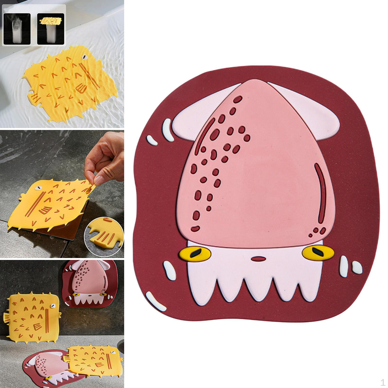 

Крышка для слива в полу, заглушка для ванной комнаты, уплотнительная заглушка, канализационный колпачок, коврик для раковины Squid pattern