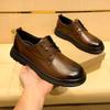 Fashion British Style Genuine Leather Gentleman Shoes Luxury Men Casual Leather Wedding Dress Walking Shoes Flat Designer Oxford Shoes