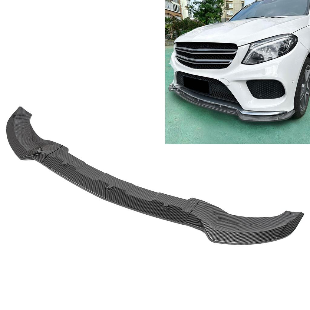3Pcs Car Front Bumper Lip Spoiler Scratch Resistant Decorative Front Spoiler  or Replacement for   GLE‑Class